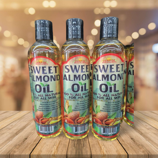 Sweet Almond Oil – 100% Pure, All Natural, Organically Sourced, Cold Pressed, Non-GMO, Additive-Free (8oz Bottle)